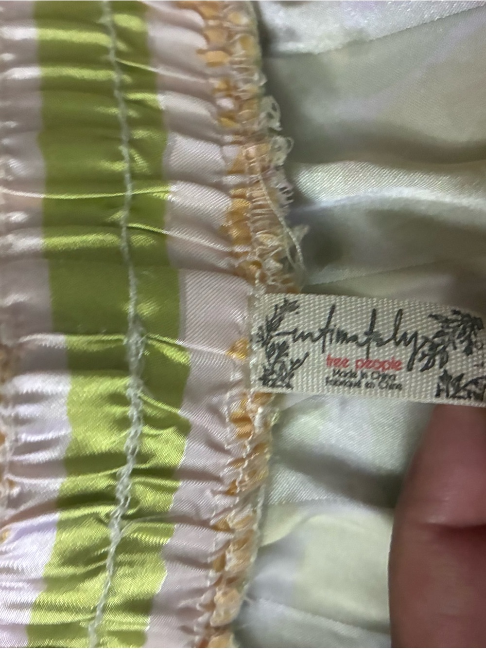 Free People Pastel Floral Satin Lounge Shorts in Yellow, Green & Pink - Picture 3 of 4